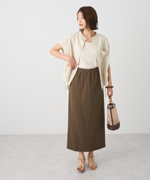 CRAFT STANDARD BOUTIQUE（クラフトスタンダードブティック）の「リブロングスカート（スカート・レディース・ブラウン/グリーン/ベージュ/ブラック・M/L）」の14枚目の写真