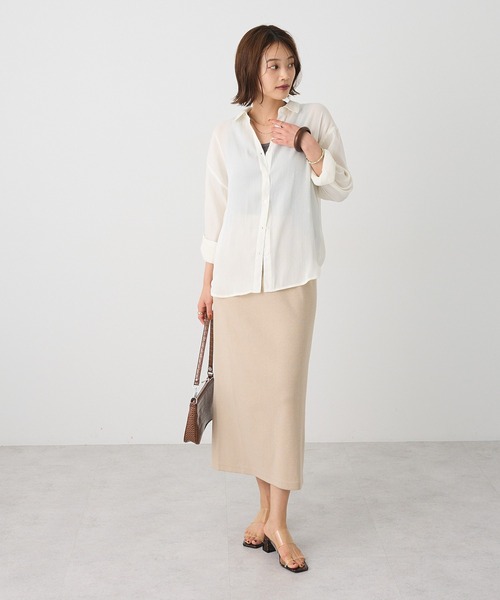 CRAFT STANDARD BOUTIQUE（クラフトスタンダードブティック）の「リブロングスカート（スカート・レディース・ブラウン/グリーン/ベージュ/ブラック・M/L）」の18枚目の写真