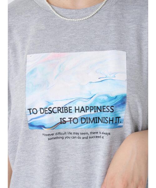 ehka sopo(エヘカソポ)の「ニュアンスフォトTシャツ(Tシャツ/カットソー・レディース・オフホワイト/グレー/ブラック・F)」の8枚目の写真