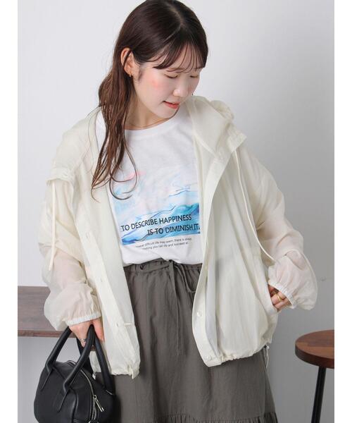 ehka sopo(エヘカソポ)の「ニュアンスフォトTシャツ(Tシャツ/カットソー・レディース・オフホワイト/グレー/ブラック・F)」の20枚目の写真