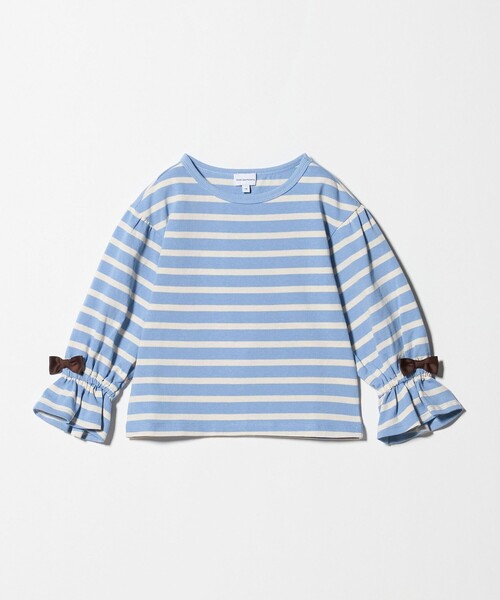 green label relaxing(グリーンレーベルリラクシング)の「ボーダー キャンディスリーブ Tシャツ / キッズ 100cm-160㎝◎(Tシャツ/カットソー・キッズ・ライトブルー/ライトピンク・150cm/160cm/130cm/120cm/140cm/110cm/100cm)」の9枚目の写真