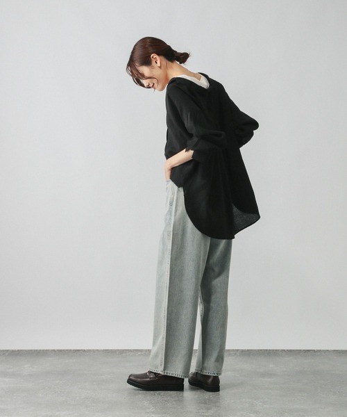 GLOBAL WORK(グローバルワーク)の「シャツジャケット/577701(シャツ/ブラウス・レディース・オフホワイト/ブラック/ブラウン・LARGE/MEDIUM)」の10枚目の写真