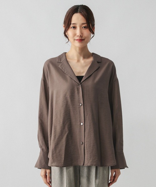 GLOBAL WORK(グローバルワーク)の「シャツジャケット/577701(シャツ/ブラウス・レディース・オフホワイト/ブラック/ブラウン・LARGE/MEDIUM)」の17枚目の写真