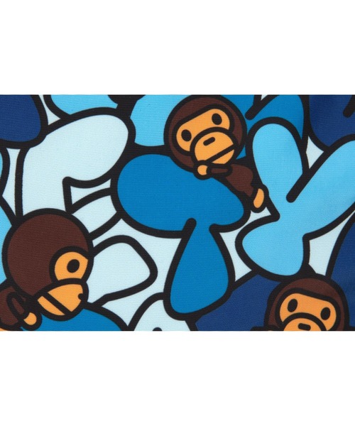 BABYMILO キャラクター柄リュック 青 A BATHING APE（アベイシングエイプ）の「BABY MILO MINI BACKPACK #1