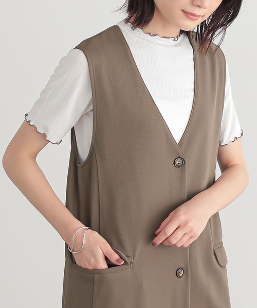 n'OrLABEL（ノアールレーベル）の「【機能素材】『リブカットソー＆前あきワンピースセット』（ワンピース・レディース・ブラック/モカ・1/2）」の21枚目の写真