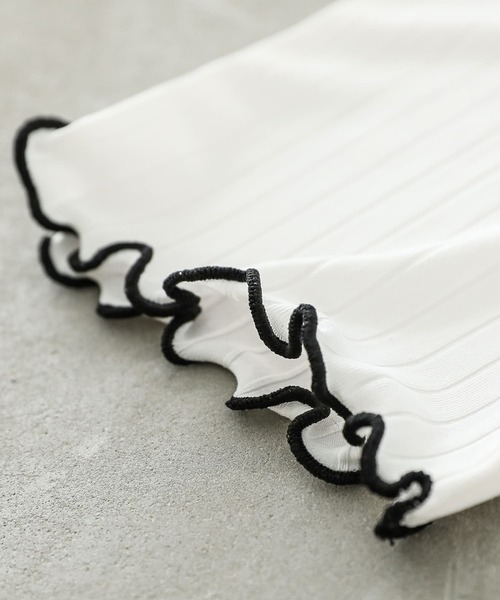 n'OrLABEL（ノアールレーベル）の「【機能素材】『リブカットソー＆前あきワンピースセット』（ワンピース・レディース・ブラック/モカ・1/2）」の6枚目の写真