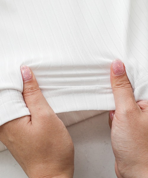 n'OrLABEL（ノアールレーベル）の「【機能素材】『リブカットソー＆前あきワンピースセット』（ワンピース・レディース・ブラック/モカ・1/2）」の8枚目の写真