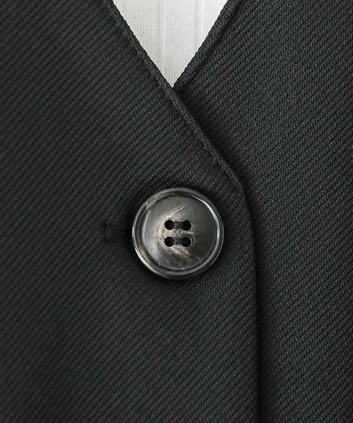 n'OrLABEL（ノアールレーベル）の「【機能素材】『リブカットソー＆前あきワンピースセット』（ワンピース・レディース・ブラック/モカ・1/2）」の13枚目の写真