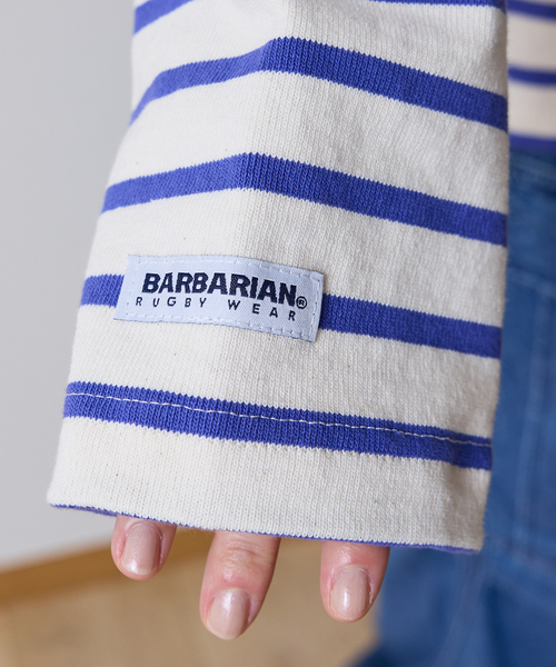 ABAHOUSE（アバハウス）の「【BARBARRIAN / バーバリアン】12ozHEAVYHEAVY WEIGHT HENLEY LONG /ポロシャツ/ラガーシャツ/ユニセックス【WEB限定】（ポロシャツ・メンズ・ブルー・S/M/L/XL）」の8枚目の写真