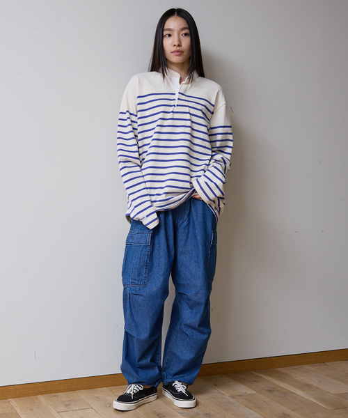 ABAHOUSE（アバハウス）の「【BARBARRIAN / バーバリアン】12ozHEAVYHEAVY WEIGHT HENLEY LONG /ポロシャツ/ラガーシャツ/ユニセックス【WEB限定】（ポロシャツ・メンズ・ブルー・S/M/L/XL）」の10枚目の写真