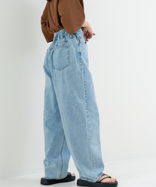 refinedworks（リファインドワークス）の「【refinedworks】脚長カーブパンツ（デニムパンツ・レディース・ブルー/ブラック/インディゴブルー・FREE）」の8枚目の写真