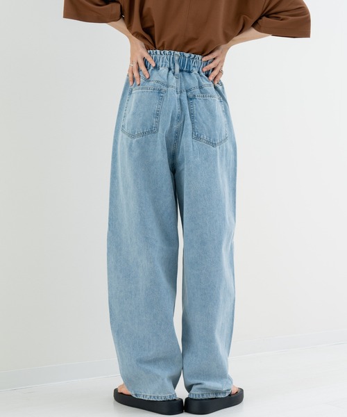 refinedworks（リファインドワークス）の「【refinedworks】脚長カーブパンツ（デニムパンツ・レディース・ブルー/ブラック/インディゴブルー・FREE）」の9枚目の写真