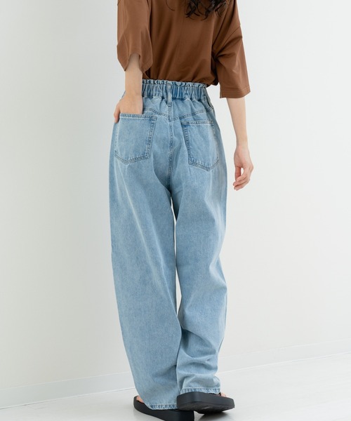 refinedworks（リファインドワークス）の「【refinedworks】脚長カーブパンツ（デニムパンツ・レディース・ブルー/ブラック/インディゴブルー・FREE）」の10枚目の写真