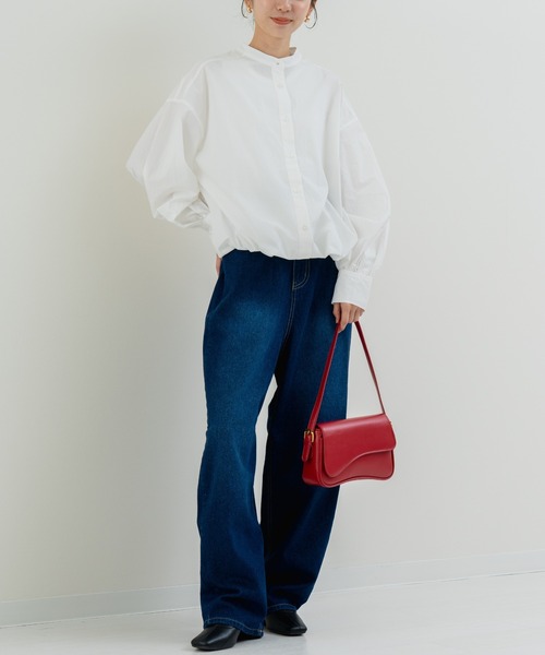 refinedworks（リファインドワークス）の「【refinedworks】脚長カーブパンツ（デニムパンツ・レディース・ブルー/ブラック/インディゴブルー・FREE）」の15枚目の写真