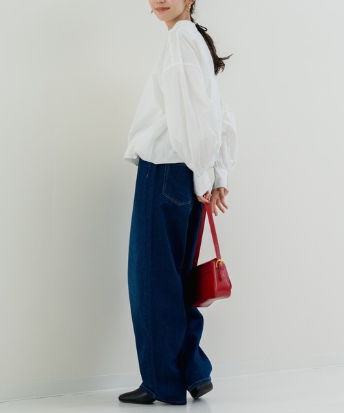 refinedworks（リファインドワークス）の「【refinedworks】脚長カーブパンツ（デニムパンツ・レディース・ブルー/ブラック/インディゴブルー・FREE）」の16枚目の写真