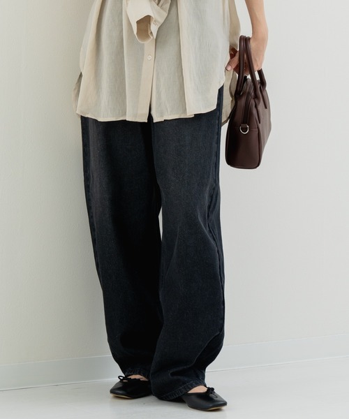 refinedworks（リファインドワークス）の「【refinedworks】脚長カーブパンツ（デニムパンツ・レディース・ブルー/ブラック/インディゴブルー・FREE）」の11枚目の写真