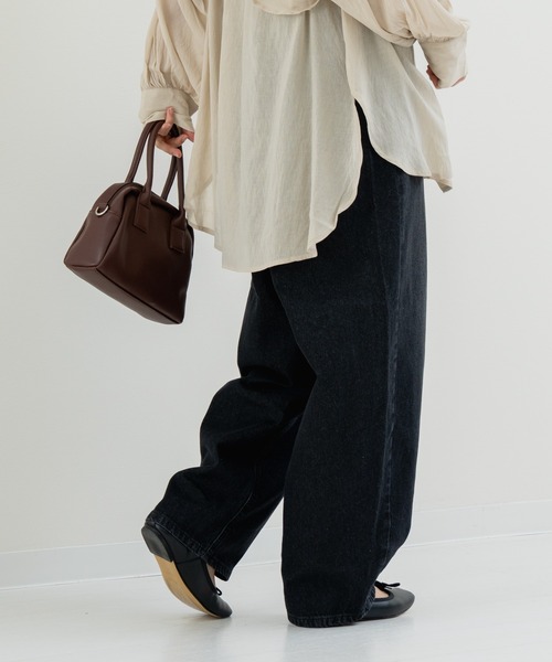 refinedworks（リファインドワークス）の「【refinedworks】脚長カーブパンツ（デニムパンツ・レディース・ブルー/ブラック/インディゴブルー・FREE）」の12枚目の写真