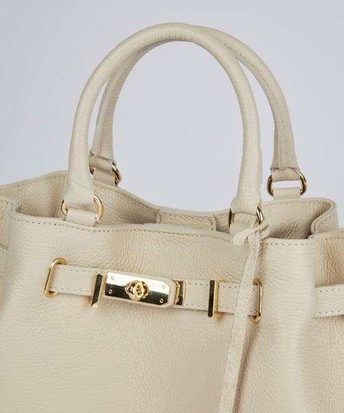 MILOS（ミロス）の「金具付きショルダーバッグ Medium《MILOS》（トートバッグ・レディース・ブラウン/アイボリー/ブラック・フリー）」の8枚目の写真