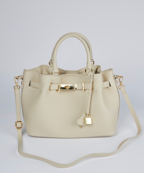 MILOS（ミロス）の「金具付きショルダーバッグ Medium《MILOS》（トートバッグ・レディース・ブラウン/アイボリー/ブラック・フリー）」の5枚目の写真