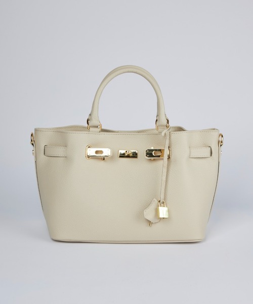 MILOS（ミロス）の「金具付きショルダーバッグ Medium《MILOS》（トートバッグ・レディース・ブラウン/アイボリー/ブラック・フリー）」の4枚目の写真