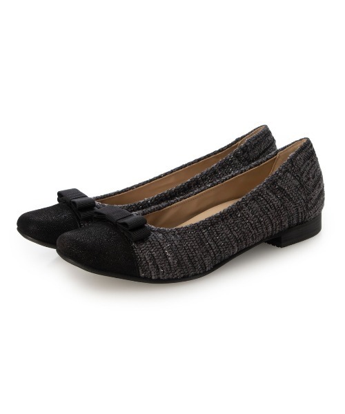 Riz raffinee(リズラフィーネ)の「リボン付きローヒールパンプス(パンプス・レディース・ブラック/ベージュ/グレー系その他4・23.5cm/22.5cm/23cm/24cm/24.5cm)」の3枚目の写真