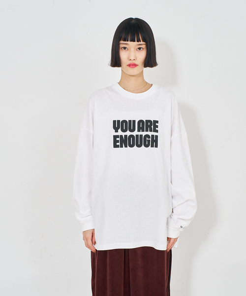 NOMINE(ノミネ)の「【ユニセックス】オーバーシルエット ロゴ ロンT(Tシャツ/カットソー・レディース・ホワイト/チャコールグレー/ライトグレー・M/L)」の4枚目の写真