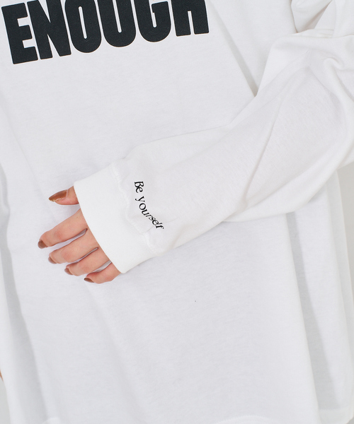 NOMINE(ノミネ)の「【ユニセックス】オーバーシルエット ロゴ ロンT(Tシャツ/カットソー・レディース・ホワイト/チャコールグレー/ライトグレー・M/L)」の8枚目の写真