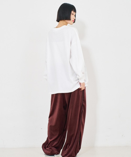NOMINE(ノミネ)の「【ユニセックス】オーバーシルエット ロゴ ロンT(Tシャツ/カットソー・レディース・ホワイト/チャコールグレー/ライトグレー・M/L)」の20枚目の写真