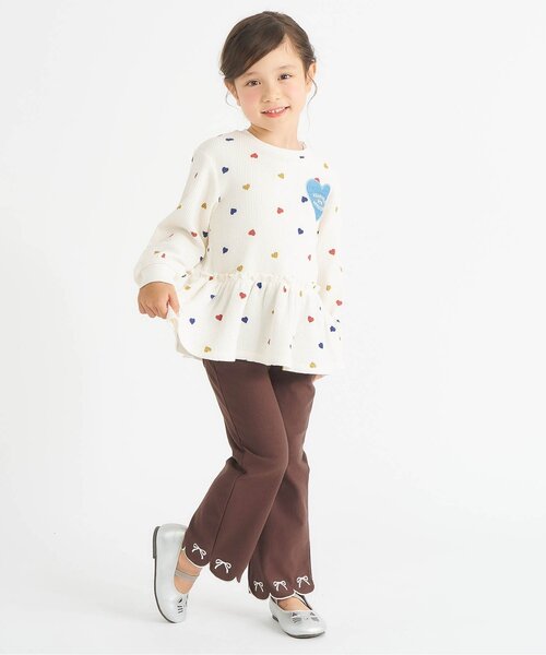 apres les cours（アプレレクール）の「【WEB限定/ジュニア対応】裾スカラップカットソーパンツ（その他パンツ・キッズ・ブルー/アイボリー/ブラウン/ラベンダー・80/90/100/110/120/130/140）」の7枚目の写真