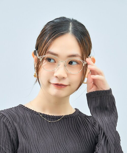 UNITED ARROWS（ユナイテッドアローズ）の「Zoff｜UNITED ARROWS｜ボストン型 メガネ [Casual] サーモント ｜伊達メガネ 度付き[レンズ交換券付き]ユニセックス  ユナイテッドアローズ（メガネ・レディース・ライトグレー/ピンク/ブラウン系その他5・FREE）」の3枚目の写真