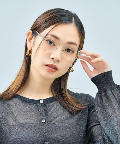 UNITED ARROWS（ユナイテッドアローズ）の「Zoff｜UNITED ARROWS｜ボストン型 メガネ [Casual] サーモント ｜伊達メガネ 度付き[レンズ交換券付き]ユニセックス  ユナイテッドアローズ（メガネ・レディース・ライトグレー/ピンク/ブラウン系その他5・FREE）」の2枚目の写真