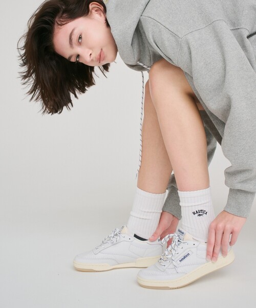 Reebok（リーボック）の「Reebok × NAUTICA/リーボック × ノーティカ 【Exclusive】 CLUB C 85 VINTAGE NAUTICA/ダブルネーム クラブシー 85 ヴィンテージ ノーティカ [23cm～24.5cm展開]（スニーカー・レディース・ホワイト・24.0cm/23.0cm/24.5cm/23.5cm）」の3枚目の写真