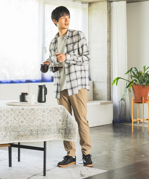 GLOBAL WORK（グローバルワーク）の「ビエラチェックシャツ/長袖/499838（シャツ/ブラウス・メンズ・ダークブラウン/ホワイト系その他2・MEDIUM/SMALL/X-LARGE/LARGE）」の3枚目の写真