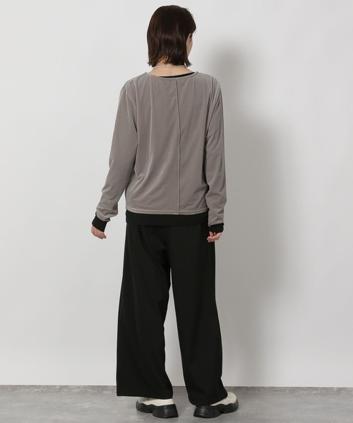 LAKOLE（ラコレ）の「シアーベロア長袖Ｔ / 594666（Tシャツ/カットソー・レディース・ブラック/アイボリー/グレー/ネイビー/イエロー/ブラウン・FREE）」の13枚目の写真