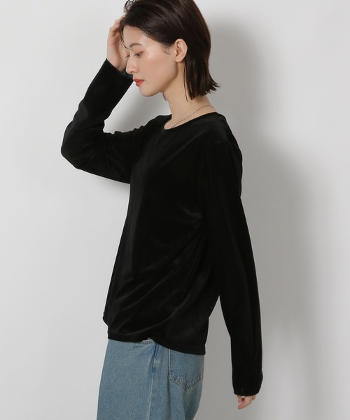 LAKOLE（ラコレ）の「シアーベロア長袖Ｔ / 594666（Tシャツ/カットソー・レディース・ブラック/アイボリー/グレー/ネイビー/イエロー/ブラウン・FREE）」の18枚目の写真