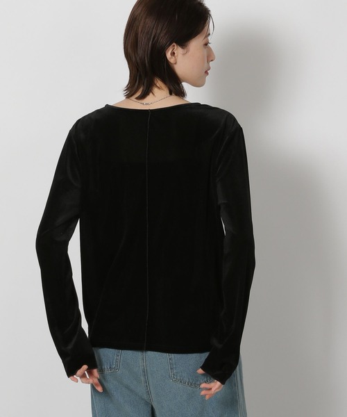 LAKOLE（ラコレ）の「シアーベロア長袖Ｔ / 594666（Tシャツ/カットソー・レディース・ブラック/アイボリー/グレー/ネイビー/イエロー/ブラウン・FREE）」の19枚目の写真