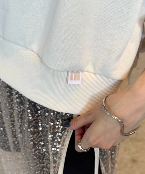 mystic(ミスティック)の「25AWショートスウェット(スウェット・レディース・アイボリー/グレー・FREE)」の9枚目の写真