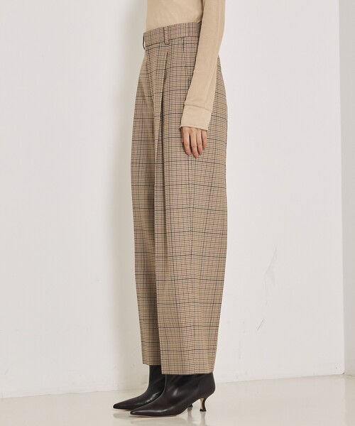 qualite(カリテ)の「【セットアップ対応】TWツイルチェックパンツ(その他パンツ・レディース・ベージュ・36/38)」の8枚目の写真