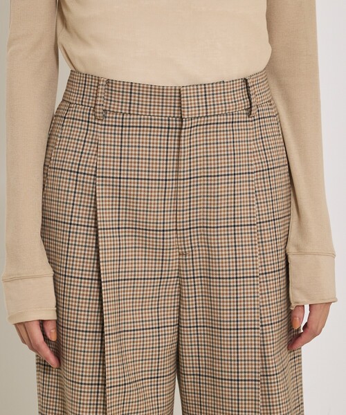 qualite(カリテ)の「【セットアップ対応】TWツイルチェックパンツ(その他パンツ・レディース・ベージュ・36/38)」の11枚目の写真