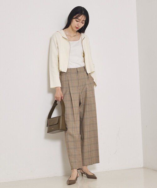 qualite(カリテ)の「【セットアップ対応】TWツイルチェックパンツ(その他パンツ・レディース・ベージュ・36/38)」の16枚目の写真