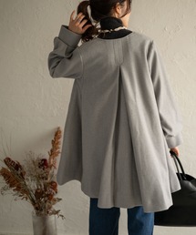 Muffiny（マフィニー）の「パフスリーブフレアワンピコート（ノーカラーコート）」