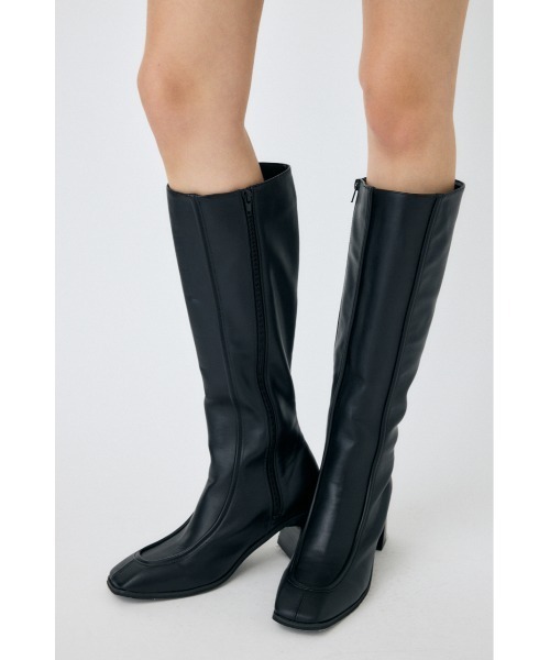 MOUSSY（マウジー）の「【25年AW新作】SQUARE TOE ロングブーツ（ブーツ・レディース・ブラック・SMALL/MEDIUM/LARGE）」の2枚目の写真