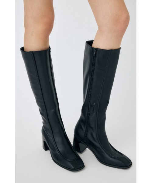MOUSSY（マウジー）の「【25年AW新作】SQUARE TOE ロングブーツ（ブーツ・レディース・ブラック・SMALL/MEDIUM/LARGE）」の3枚目の写真