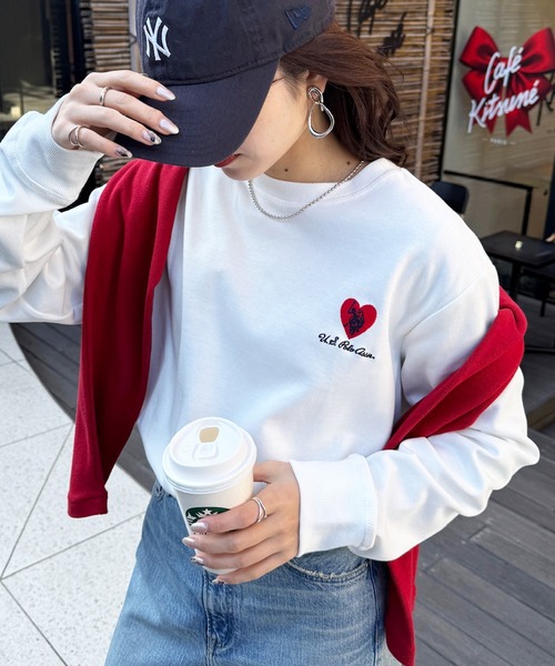 セール】【U.S. POLO ASSN.】26SS ワンポイントハート刺繍 クルー