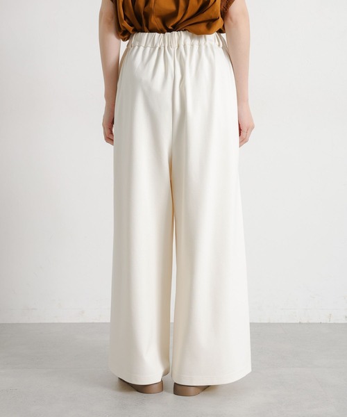 studio CLIP（スタディオクリップ）の「シルケットポンチタックワイドパンツ[プチサイズあり]（その他パンツ・レディース・ブラック/オフホワイト/スモーク・FREE/PF）」の20枚目の写真