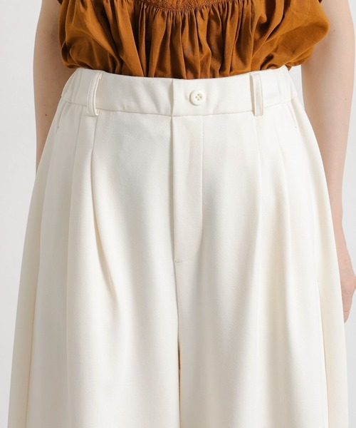 studio CLIP（スタディオクリップ）の「シルケットポンチタックワイドパンツ[プチサイズあり]（その他パンツ・レディース・ブラック/オフホワイト/スモーク・FREE/PF）」の21枚目の写真