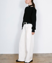 DRAW（ドロー）の「DRAW(ドロー) / 2タック ハイウエスト タックポケット ベルト付きパンツ（スラックス）」