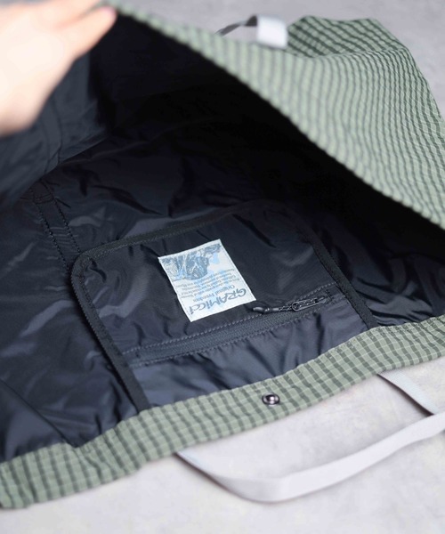 Gramicci（グラミチ）の「【63】【GRAMICCI】PLAID CLIMBING TOTE（トートバッグ・メンズ・オリーブ/ブラウン・FREE）」の10枚目の写真