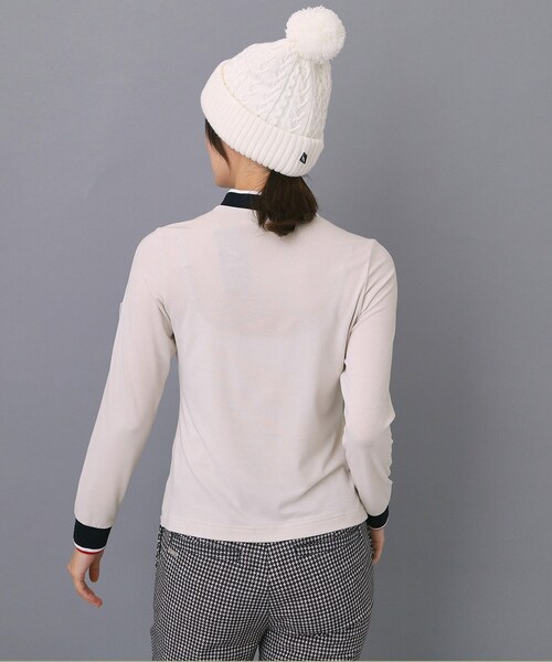 adabat（アダバット）の「【ADABAT NAVY】【吸湿発熱】サーモスムースモックT（Tシャツ/カットソー・レディース・ネイビー/ライトグレー・42/40/38/36）」の7枚目の写真