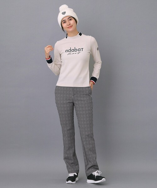 adabat（アダバット）の「【ADABAT NAVY】【吸湿発熱】サーモスムースモックT（Tシャツ/カットソー・レディース・ネイビー/ライトグレー・42/40/38/36）」の8枚目の写真